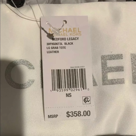 💜Michael Kors Bedford Legacy Large Grab Bag Black - Picture 8 of 8